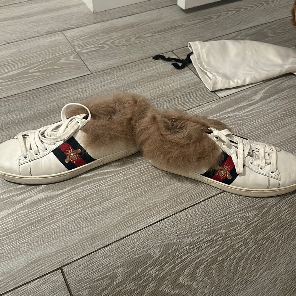 Furry Gucci sneakers